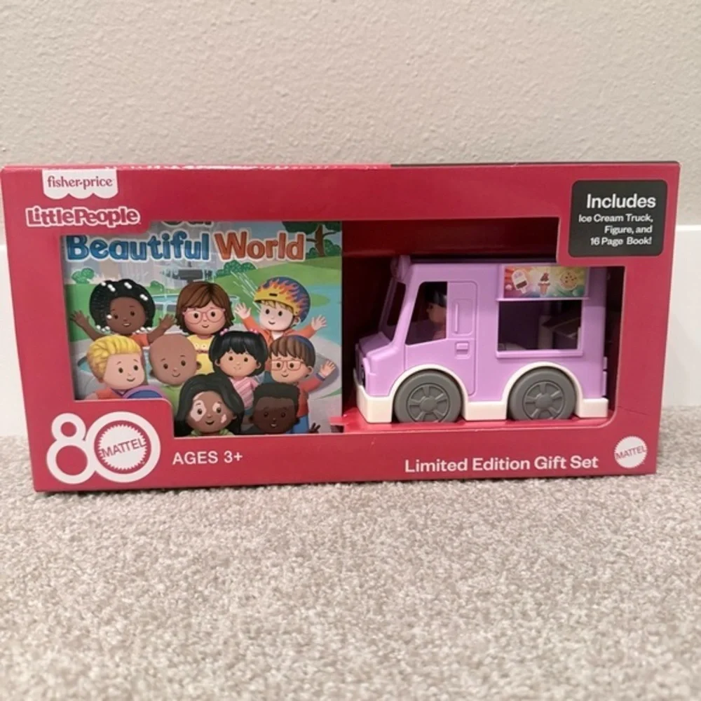 NWB Mattel Fisher Price Limited Edition Little people ice cream truck gift set